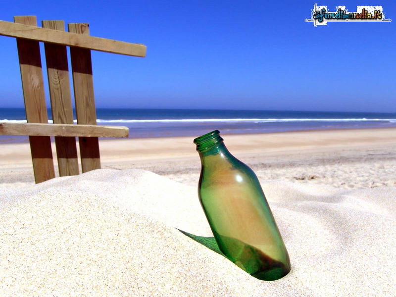 Bottle On Beach