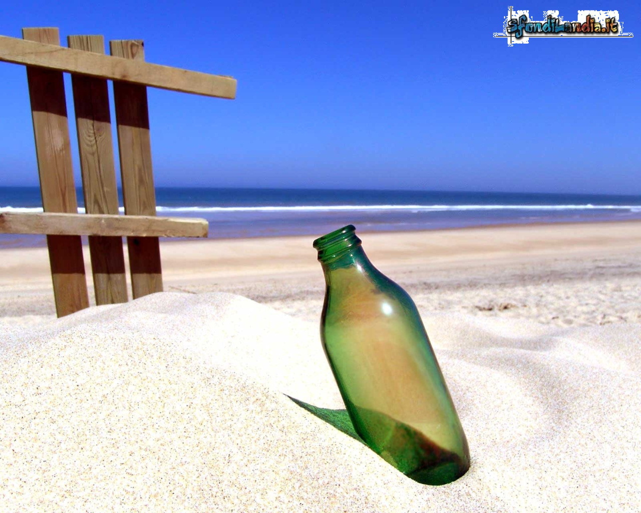Bottle On Beach