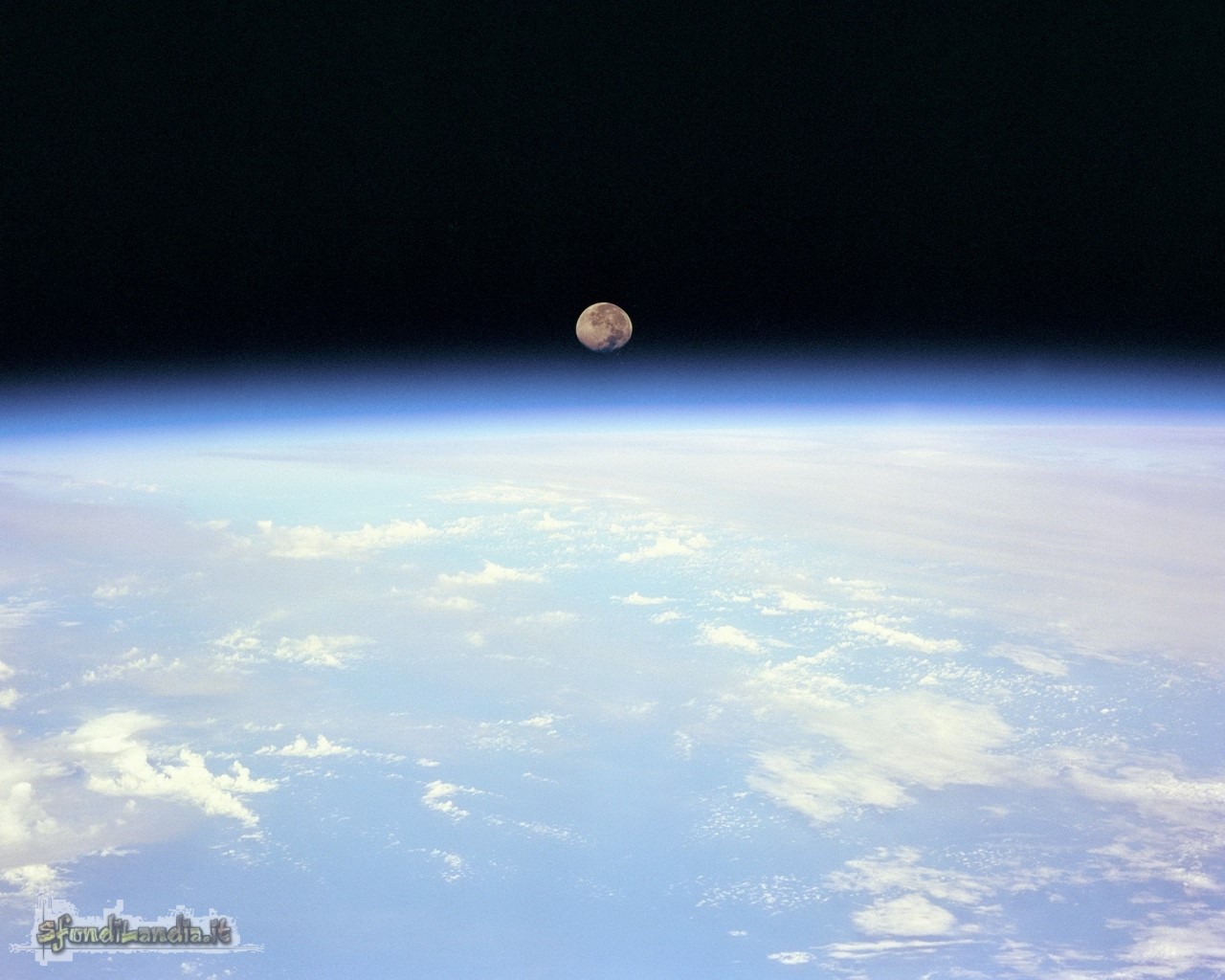 Moonset Over Earth
